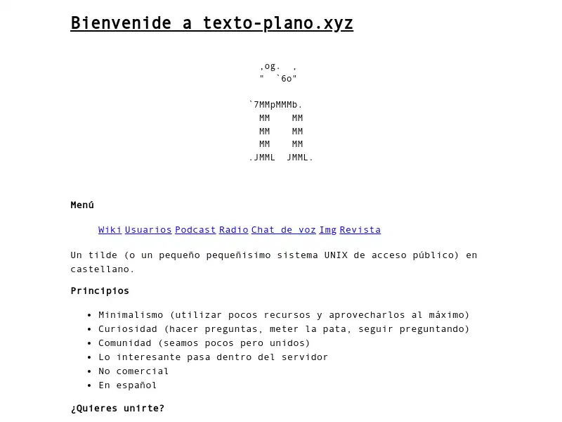 screenshot of texto-plano.xyz