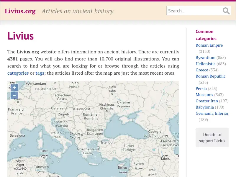 screenshot of www.livius.org