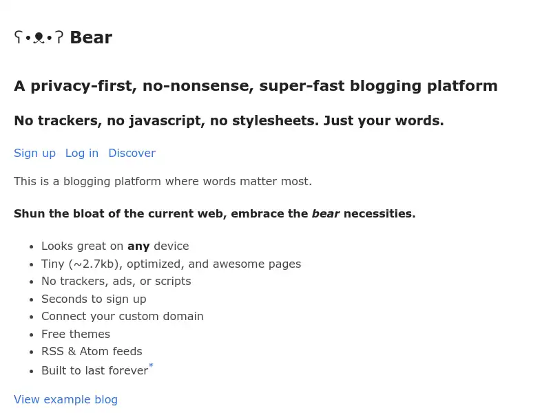 screenshot of ʕ•ᴥ•ʔ Bear