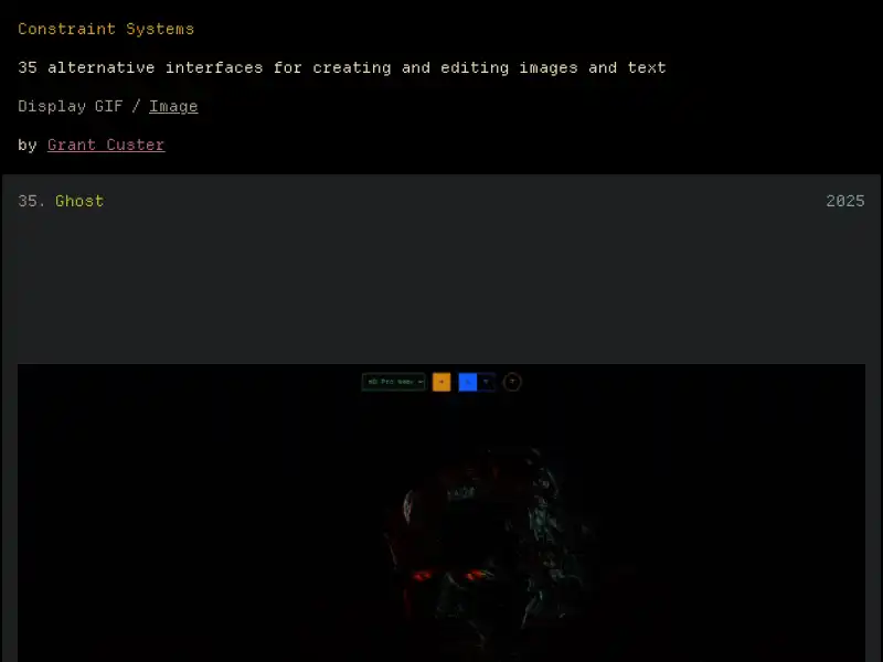 screenshot of constraint.systems
