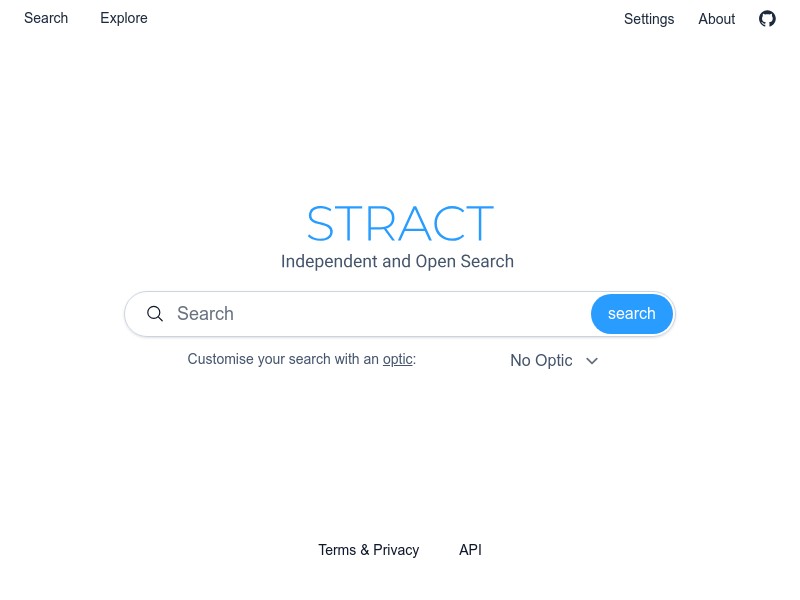 screenshot of Stract