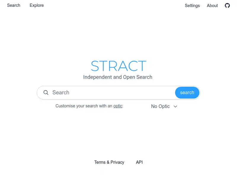 screenshot of Stract