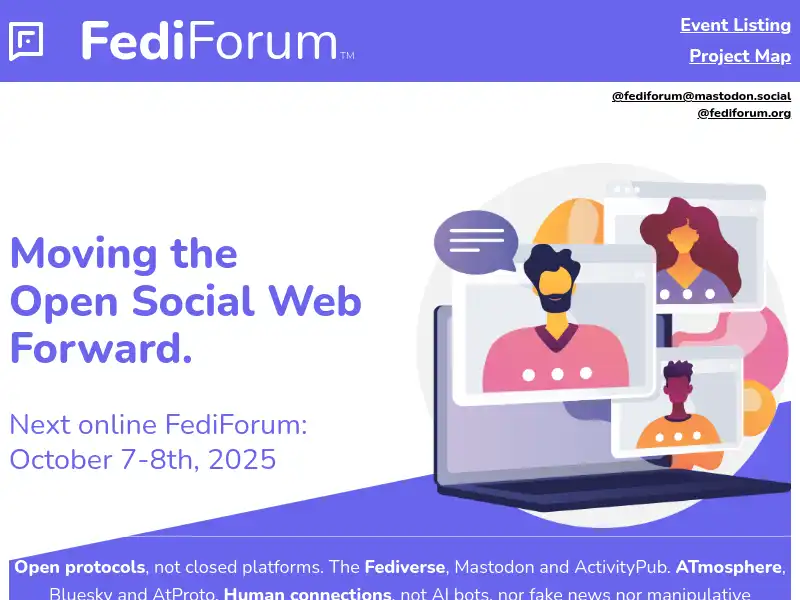 screenshot of fediforum.org