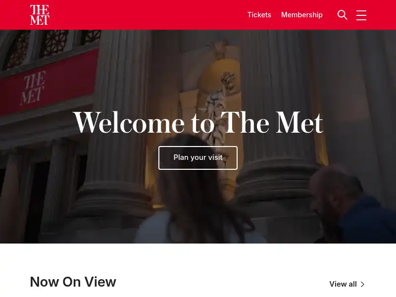screenshot of www.metmuseum.org