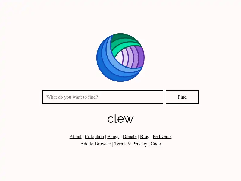 screenshot of clew