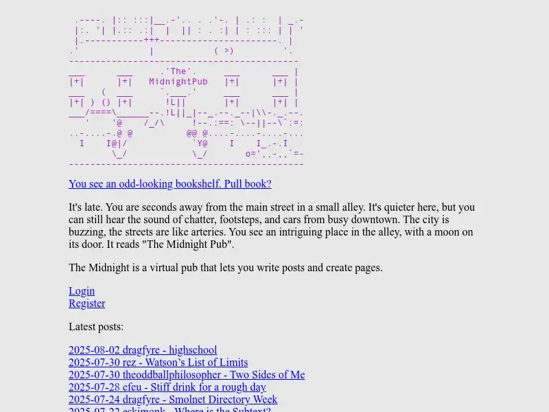 screenshot of midnight.pub