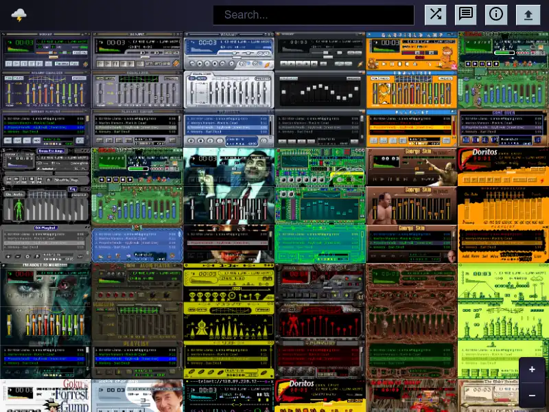 screenshot of Winamp Skin Museum