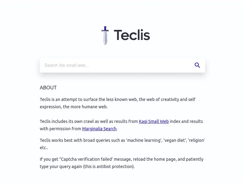 screenshot of Teclis