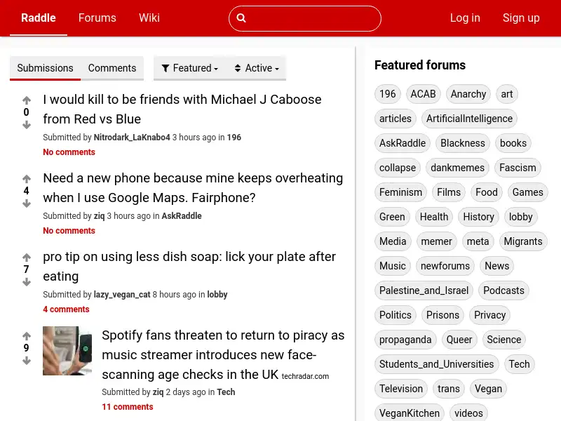 screenshot of Raddle