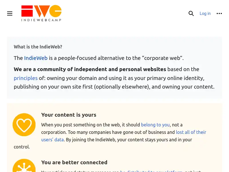screenshot of IndieWeb