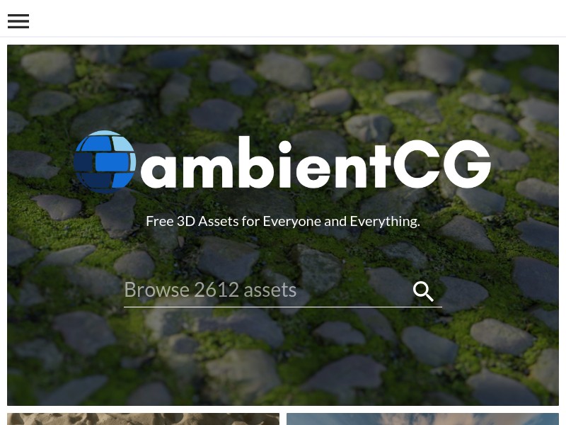 screenshot of ambientCG