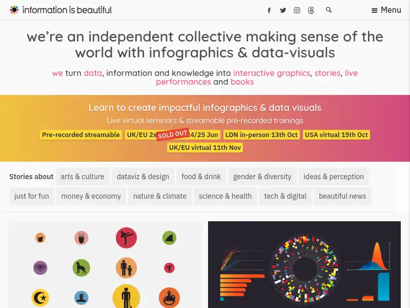 screenshot of Information is Beautiful