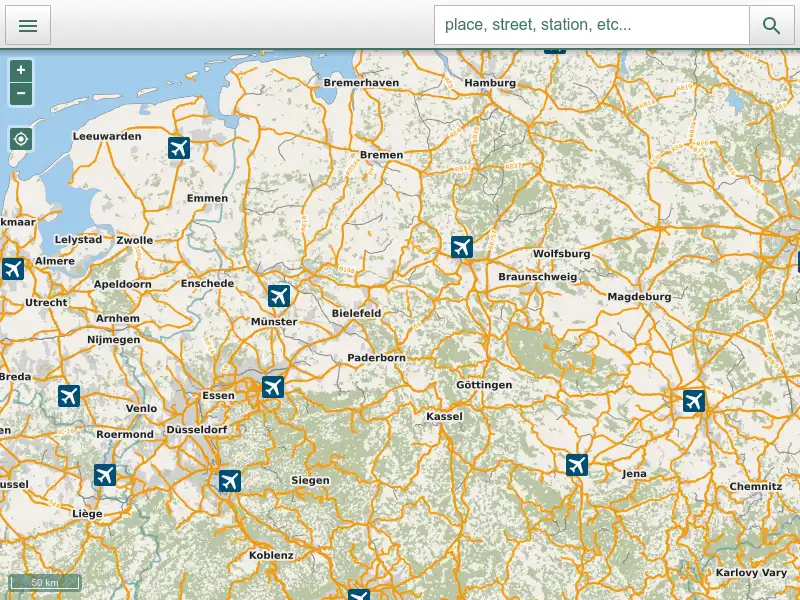 screenshot of ÖPNVKarte