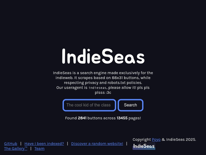 screenshot of IndieSeas