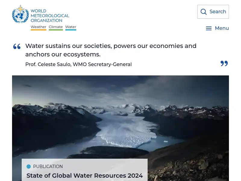 screenshot of wmo.int