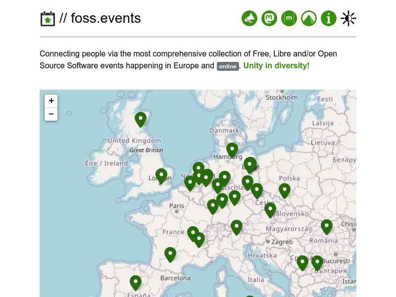 screenshot of foss.events