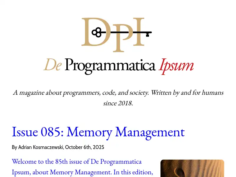 screenshot of De Programmatica Ipsum