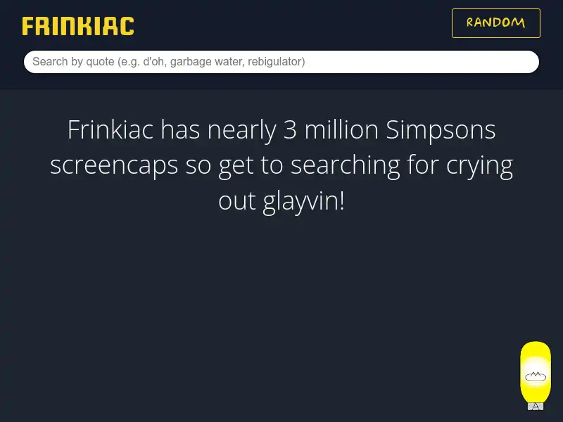 screenshot of Frinkiac