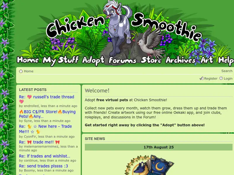 screenshot of Chicken Smoothie