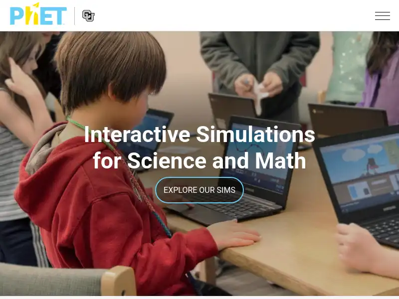 screenshot of PhET