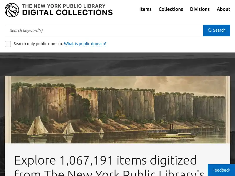 screenshot of NYPL Digital Collections