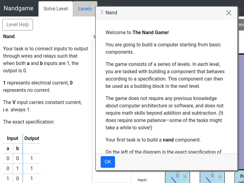 screenshot of NandGame