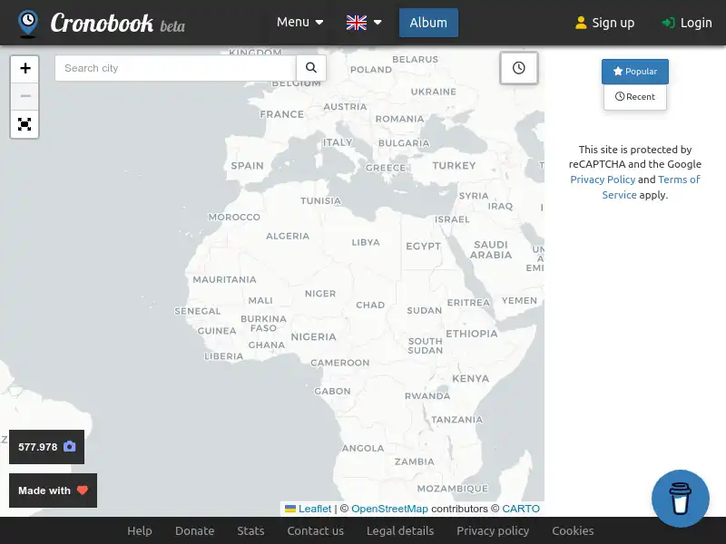 screenshot of Cronobook