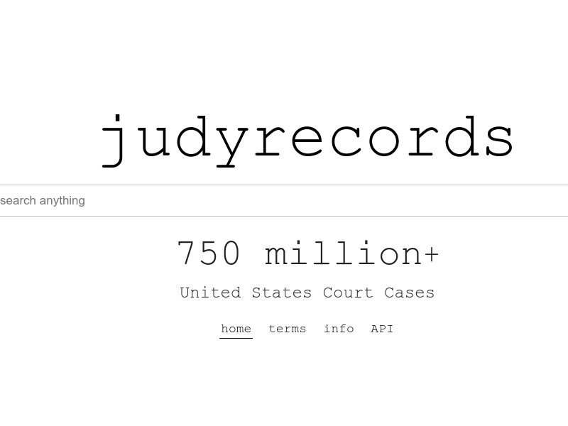 screenshot of judyrecords