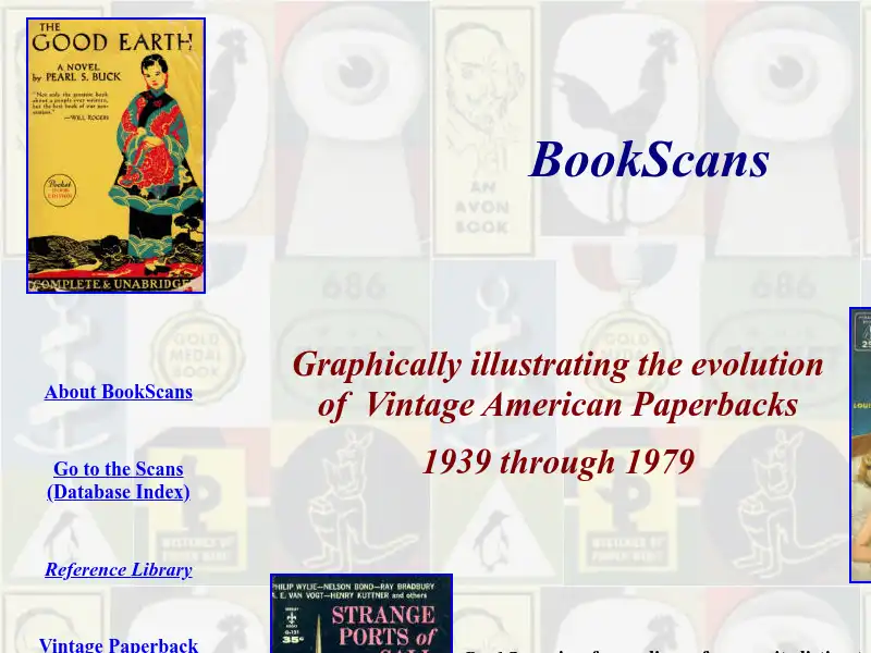 screenshot of BookScans