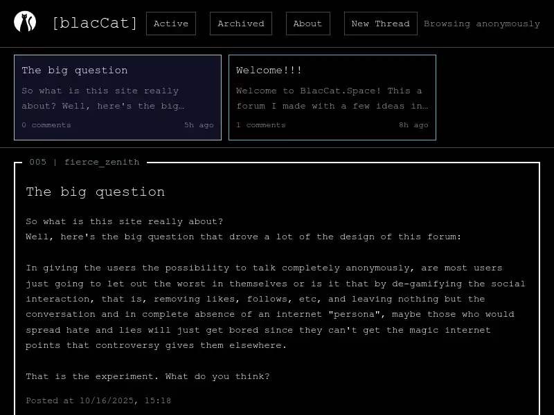 screenshot of BlacCat