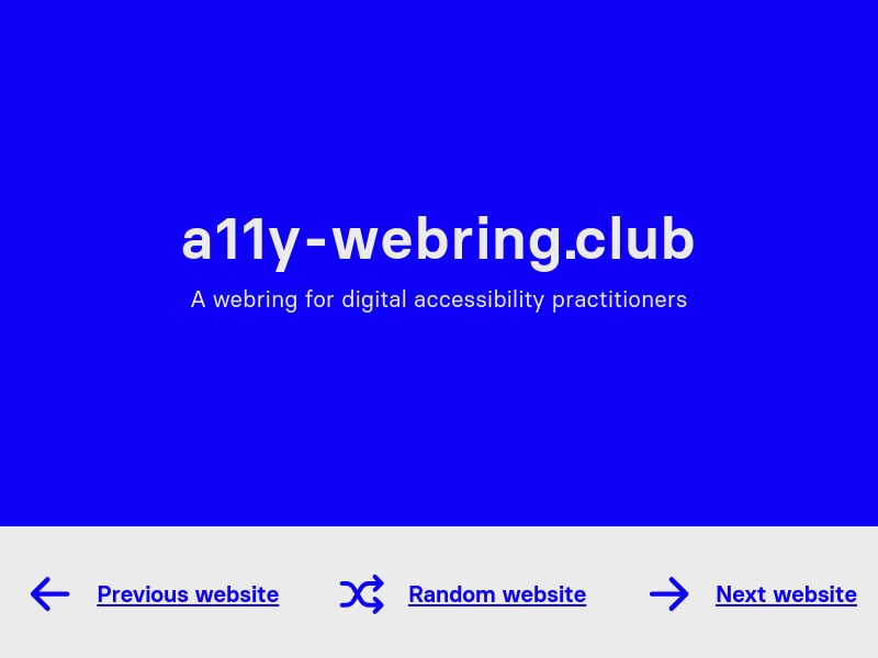 screenshot of a11y-webring.club