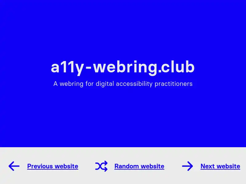 screenshot of a11y-webring.club