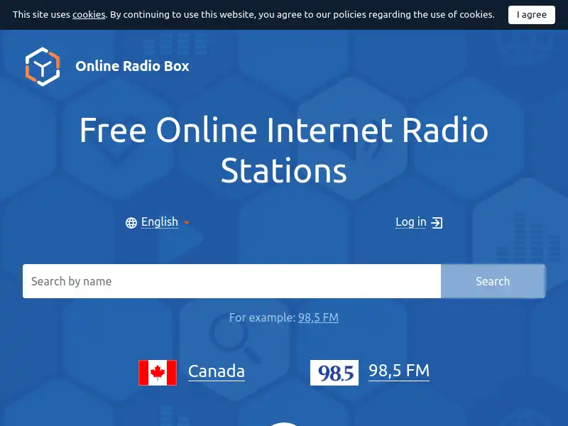 screenshot of Online Radio Box