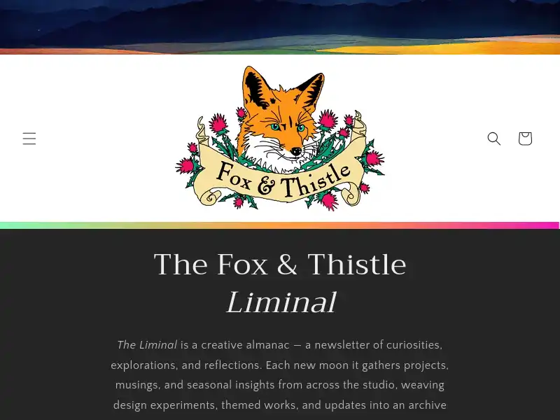 screenshot of Fox & Thistle Studio