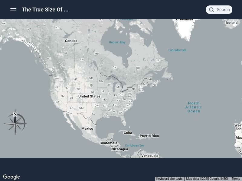 screenshot of thetruesize.com