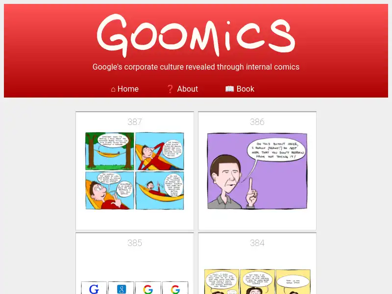 screenshot of Goomics