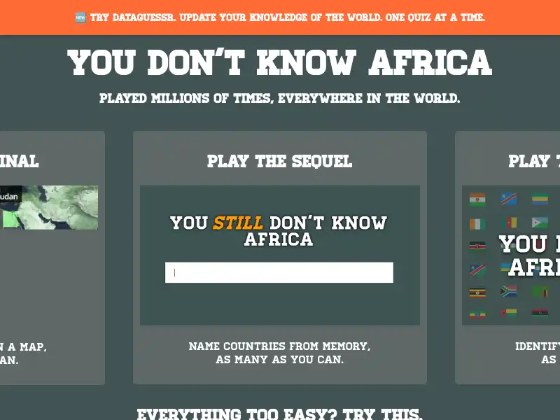 screenshot of You Don't Know Africa