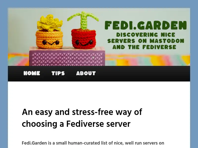 screenshot of Fedi.Garden