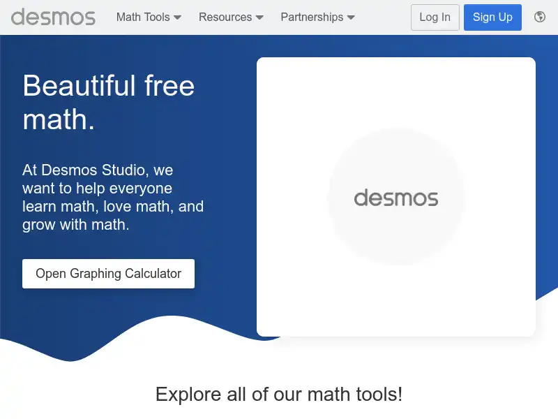 screenshot of Desmos