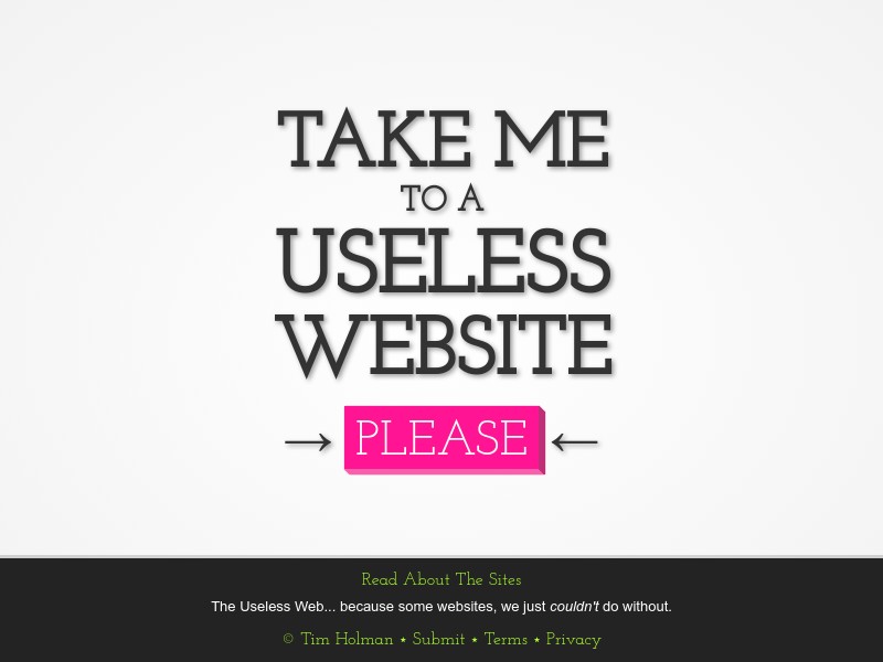 screenshot of The Useless Web