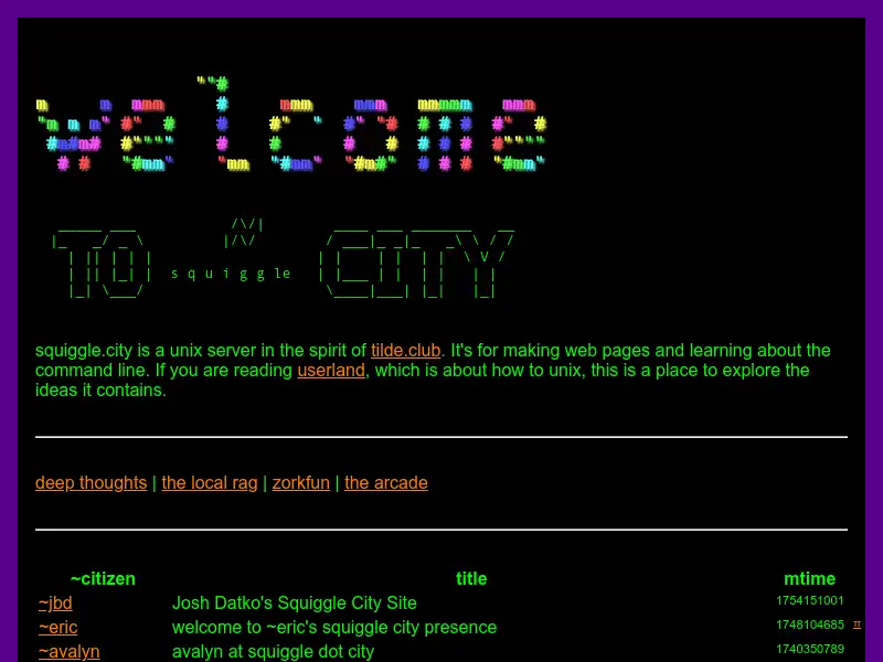 screenshot of squiggle city