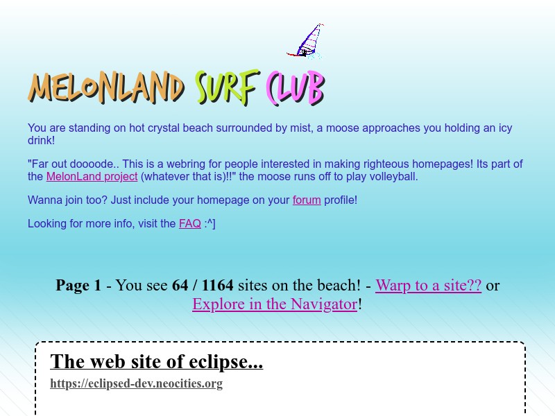 screenshot of MelonLand Surf Club