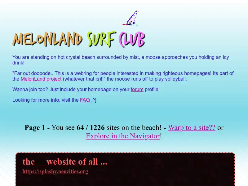 screenshot of MelonLand Surf Club