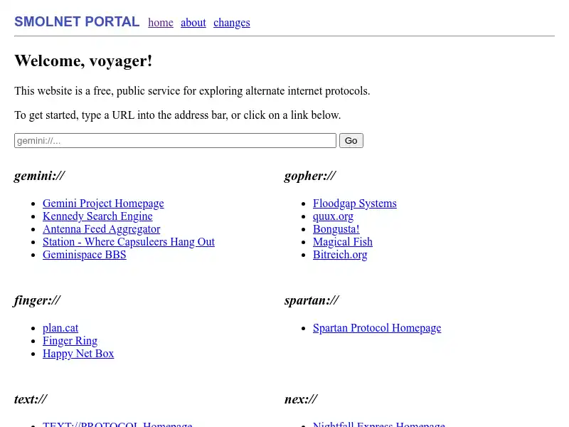screenshot of SmolNet Portal