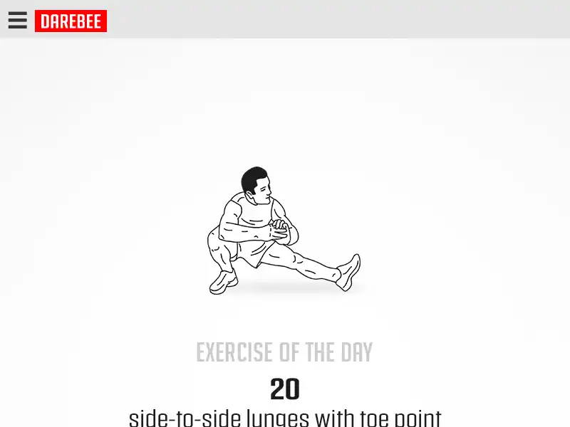 screenshot of darebee.com