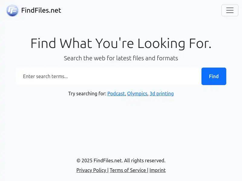 screenshot of FindFiles.net