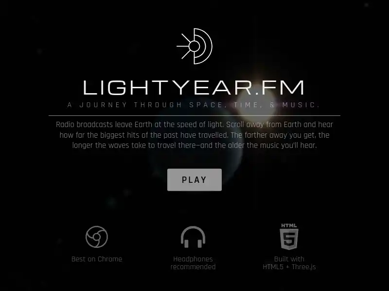 screenshot of Lightyear.fm