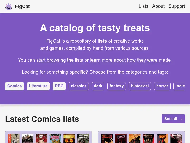 screenshot of FigCat