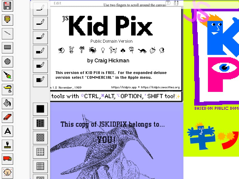 screenshot of kidpix