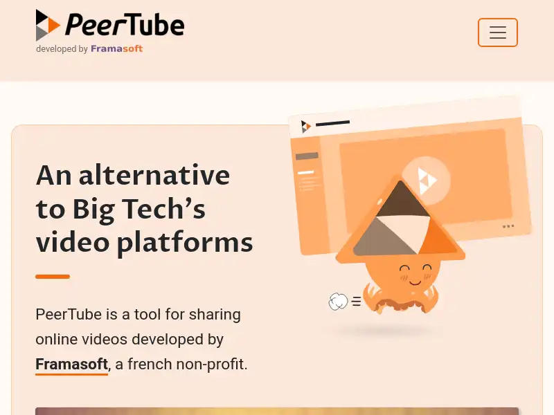 screenshot of PeerTube